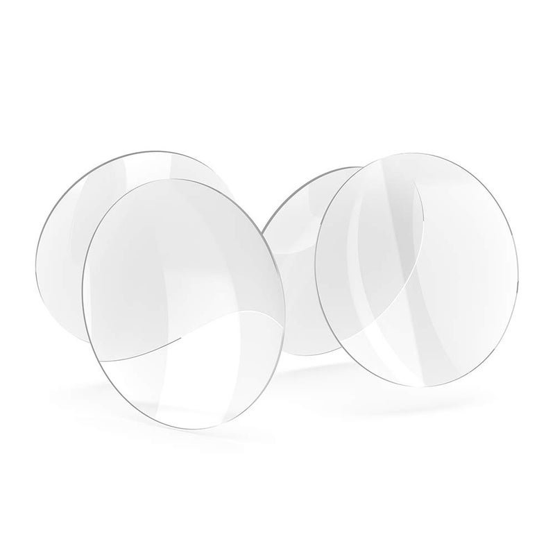 Xfenvs Door Knob Wall Shield, Transparent Round Soft Rubber Wall Protector Self Adhesive Door Handle Bumper (Large Round 3.54" 4PCS, Clear) - Image 2